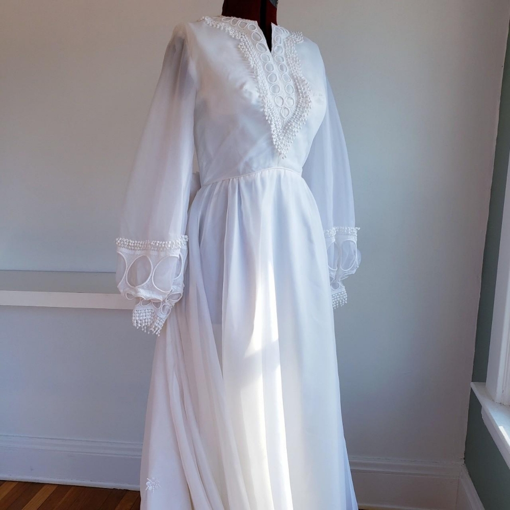 60s Vintage Boho Cottage Wedding Dress